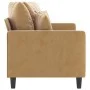 Braunes 2-Sitzer-Sofa aus Samt, 140 cm von , Sofas - Ref: Foro24-359310, Preis: 230,42 €, Rabatt: %