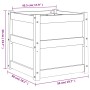 Pflanzgefäß aus massivem Weißkiefernholz, 50 x 50 x 50 cm von , Töpfe und Pflanzgefäße - Ref: Foro24-837416, Preis: 62,05 €, ...