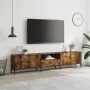 TV cabinet drawer engineered wood smoked oak 200x25x44 cm by , TV Furniture - Ref: Foro24-838990, Price: 139,57 €, Discount: %