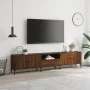 Brown oak engineered wood drawer TV cabinet 200x25x44 cm by , TV Furniture - Ref: Foro24-838992, Price: 147,00 €, Discount: %