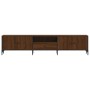 Mueble de TV cajón madera ingeniería roble marrón 200x25x44 cm