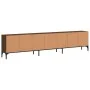Brown oak engineered wood drawer TV cabinet 200x25x44 cm by , TV Furniture - Ref: Foro24-838992, Price: 147,00 €, Discount: %