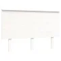 Double bed frame with white solid wood headboard by , Beds and slatted bases - Ref: Foro24-3193632, Price: 146,81 €, Discount: %