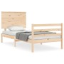 Estructura de cama individual con cabecero madera maciza de , Camas y somieres - Ref: Foro24-3195181, Precio: 91,15 €, Descue...