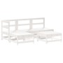 Gartensofa-Set 5-teilig aus massivem weißem Kiefernholz von , Gartensets - Ref: Foro24-3186523, Preis: 344,52 €, Rabatt: %