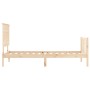 Single bed frame with solid wood headboard by , Beds and slatted bases - Ref: Foro24-3193361, Price: 91,32 €, Discount: %