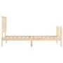Single bed frame with solid wood headboard by , Beds and slatted bases - Ref: Foro24-3193361, Price: 88,94 €, Discount: %