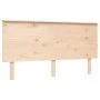 Double bed frame with solid wood headboard by , Beds and slatted bases - Ref: Foro24-3193406, Price: 172,80 €, Discount: %