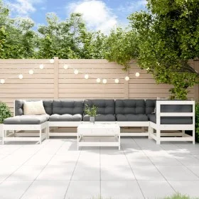 Gartenmöbel-Set 8-teilig aus massivem weißem Kiefernholz von , Gartensets - Ref: Foro24-3186292, Preis: 499,49 €, Rabatt: %