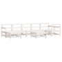 Gartenmöbel-Set 8-teilig aus massivem weißem Kiefernholz von , Gartensets - Ref: Foro24-3186292, Preis: 506,76 €, Rabatt: %