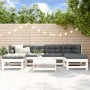 Gartenmöbel-Set 7-teilig aus massivem weißem Kiefernholz von , Gartensets - Ref: Foro24-3186362, Preis: 477,91 €, Rabatt: %