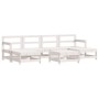 Gartenmöbel-Set 7-teilig aus massivem weißem Kiefernholz von , Gartensets - Ref: Foro24-3186369, Preis: 492,93 €, Rabatt: %