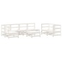 Gartenmöbel-Set 8-teilig aus massivem weißem Kiefernholz von , Gartensets - Ref: Foro24-3186453, Preis: 508,04 €, Rabatt: %