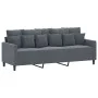 3-seater sofa with stool in dark gray velvet 180 cm by , Sofas - Ref: Foro24-3201108, Price: 300,27 €, Discount: %