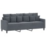 3-Sitzer-Sofa mit dunkelgrauem Samthocker 180 cm von , Sofas - Ref: Foro24-3201108, Preis: 285,48 €, Rabatt: %