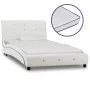 Bed with viscoelastic mattress white synthetic leather 90x200 cm by , Beds and slatted bases - Ref: Foro24-277554, Price: 467...
