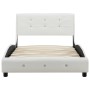 Bed with viscoelastic mattress white synthetic leather 90x200 cm by , Beds and slatted bases - Ref: Foro24-277554, Price: 342...