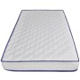 Bed with viscoelastic mattress white synthetic leather 90x200 cm by , Beds and slatted bases - Ref: Foro24-277554, Price: 342...