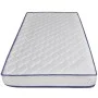 Bed with viscoelastic mattress white synthetic leather 90x200 cm by , Beds and slatted bases - Ref: Foro24-277554, Price: 467...