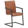 Cantilever dining chairs 6 units brown genuine leather by , dining chairs - Ref: Foro24-3057793, Price: 922,48 €, Discount: %