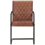 Cantilever dining chairs 6 units brown genuine leather by , dining chairs - Ref: Foro24-3057793, Price: 922,48 €, Discount: %