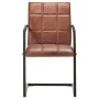 Sillas voladizas de comedor 6 unidades cuero auténtico marrón de , Sillas de comedor - Ref: Foro24-3059812, Precio: 885,89 €,...