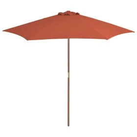 Garden umbrella with wooden pole 270 cm terracotta by vidaXL, Umbrellas - Ref: Foro24-44518, Price: 73,30 €, Discount: %