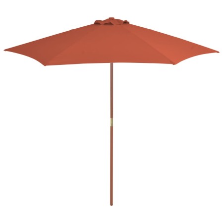 Gartenschirm mit Holzstange 270 cm Terrakotta von vidaXL, Sonnenschirme - Ref: Foro24-44518, Preis: 75,00 €, Rabatt: %