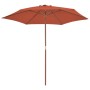 Sombrilla de jardín con palo de madera 270 cm terracota de vidaXL, Sombrillas - Ref: Foro24-44518, Precio: 76,58 €