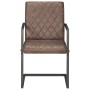 Sillas voladizas de comedor 6 unidades cuero auténtico marrón de , Sillas de comedor - Ref: Foro24-3059810, Precio: 925,35 €,...