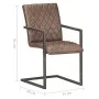 Sillas voladizas de comedor 6 unidades cuero auténtico marrón de , Sillas de comedor - Ref: Foro24-3059810, Precio: 909,64 €,...