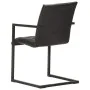 Freischwinger-Esszimmerstühle, 2 Einheiten, schwarzes Echtleder von , Essstühle - Ref: Foro24-321848, Preis: 294,47 €, Rabatt: %