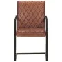 Cantilever dining chairs 2 units brown genuine leather by , dining chairs - Ref: Foro24-321843, Price: 287,48 €, Discount: %