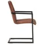 Cantilever dining chairs 2 units brown genuine leather by , dining chairs - Ref: Foro24-321843, Price: 287,48 €, Discount: %