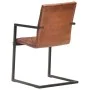 Cantilever dining chairs 2 units brown genuine leather by , dining chairs - Ref: Foro24-321843, Price: 287,48 €, Discount: %