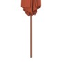Sombrilla de jardín con palo de madera 270 cm terracota de vidaXL, Sombrillas - Ref: Foro24-44518, Precio: 76,58 €