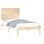 Solid wood bed frame 75x190 cm by , Beds and slatted bases - Ref: Foro24-3104763, Price: 83,74 €, Discount: %