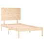 Solid wood bed frame 75x190 cm by , Beds and slatted bases - Ref: Foro24-3104763, Price: 87,30 €, Discount: %