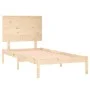 Solid wood bed frame 75x190 cm by , Beds and slatted bases - Ref: Foro24-3104763, Price: 83,74 €, Discount: %