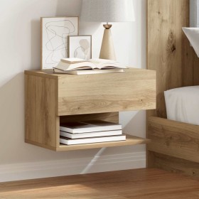 Mesita de noche de pared 2 unidades roble artisian en Mesitas de noche | Comprar online en Foro24