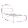 Solid wood bed frame 75x190 cm by , Beds and slatted bases - Ref: Foro24-3104763, Price: 87,30 €, Discount: %