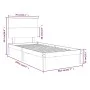 Solid wood bed frame 75x190 cm by , Beds and slatted bases - Ref: Foro24-3104763, Price: 83,74 €, Discount: %