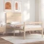 Bed for seniors with solid wood headboard 100x200cm by , Beds and slatted bases - Ref: Foro24-3195471, Price: 145,62 €, Disco...