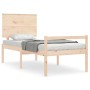 Bed for seniors with solid wood headboard 100x200cm by , Beds and slatted bases - Ref: Foro24-3195471, Price: 147,91 €, Disco...