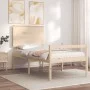 Bed for seniors with solid wood headboard 100x200cm by , Beds and slatted bases - Ref: Foro24-3195471, Price: 145,62 €, Disco...