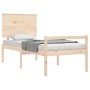 Bed for seniors with solid wood headboard 100x200cm by , Beds and slatted bases - Ref: Foro24-3195471, Price: 147,91 €, Disco...