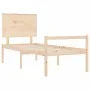 Bed for seniors with solid wood headboard 100x200cm by , Beds and slatted bases - Ref: Foro24-3195471, Price: 145,62 €, Disco...