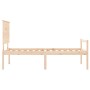 Bed for seniors with solid wood headboard 100x200cm by , Beds and slatted bases - Ref: Foro24-3195471, Price: 147,91 €, Disco...