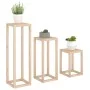 Plant support set 3 pieces solid pine wood by , Pot stands - Ref: Foro24-822267, Price: 82,61 €, Discount: %