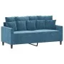 Juego de sofás con cojines 2 piezas terciopelo azul de , Sofás - Ref: Foro24-3201709, Precio: 438,61 €, Descuento: %